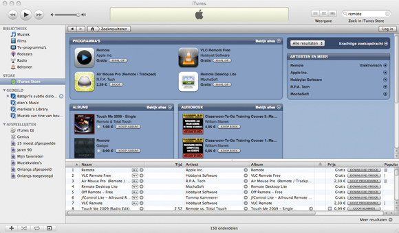 Bedien iTunes met je iPhone of iPod